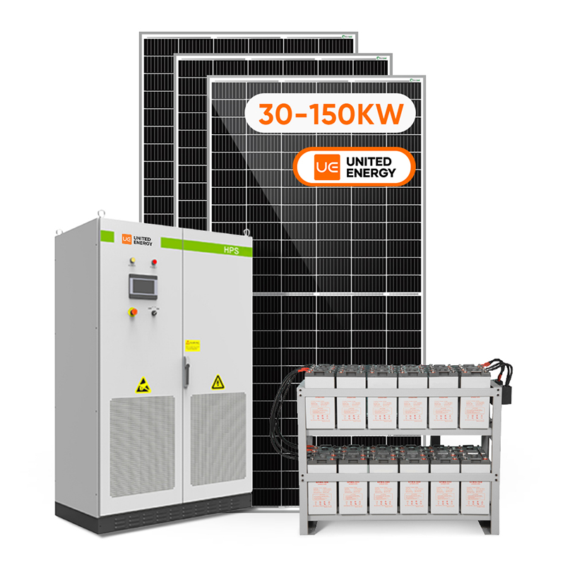 Hybridsystem for kommersiell bruk 3-faset 100KW industrielt solcellepanelsystem