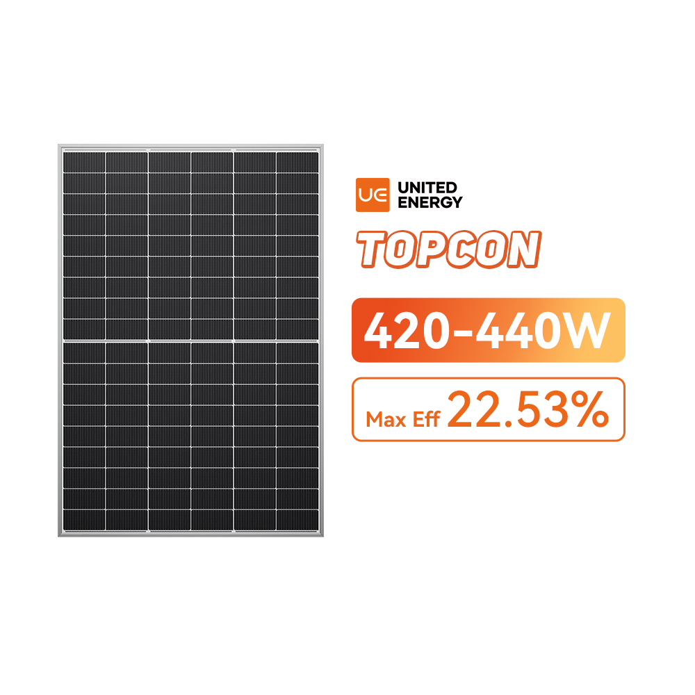N-type TOPCon 420-440W standard bifacial solcellepaneler