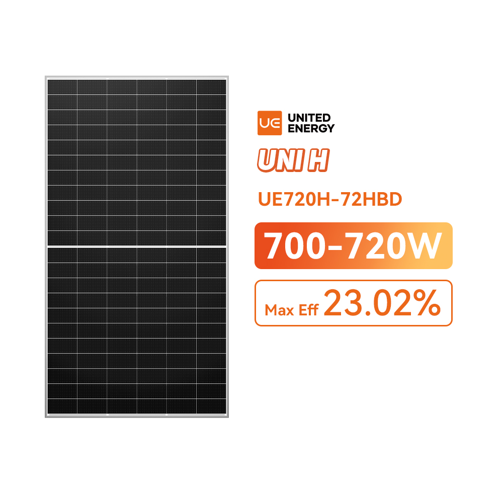 Fabrikkpris HJT 700-720W bifacial solcellepaneler