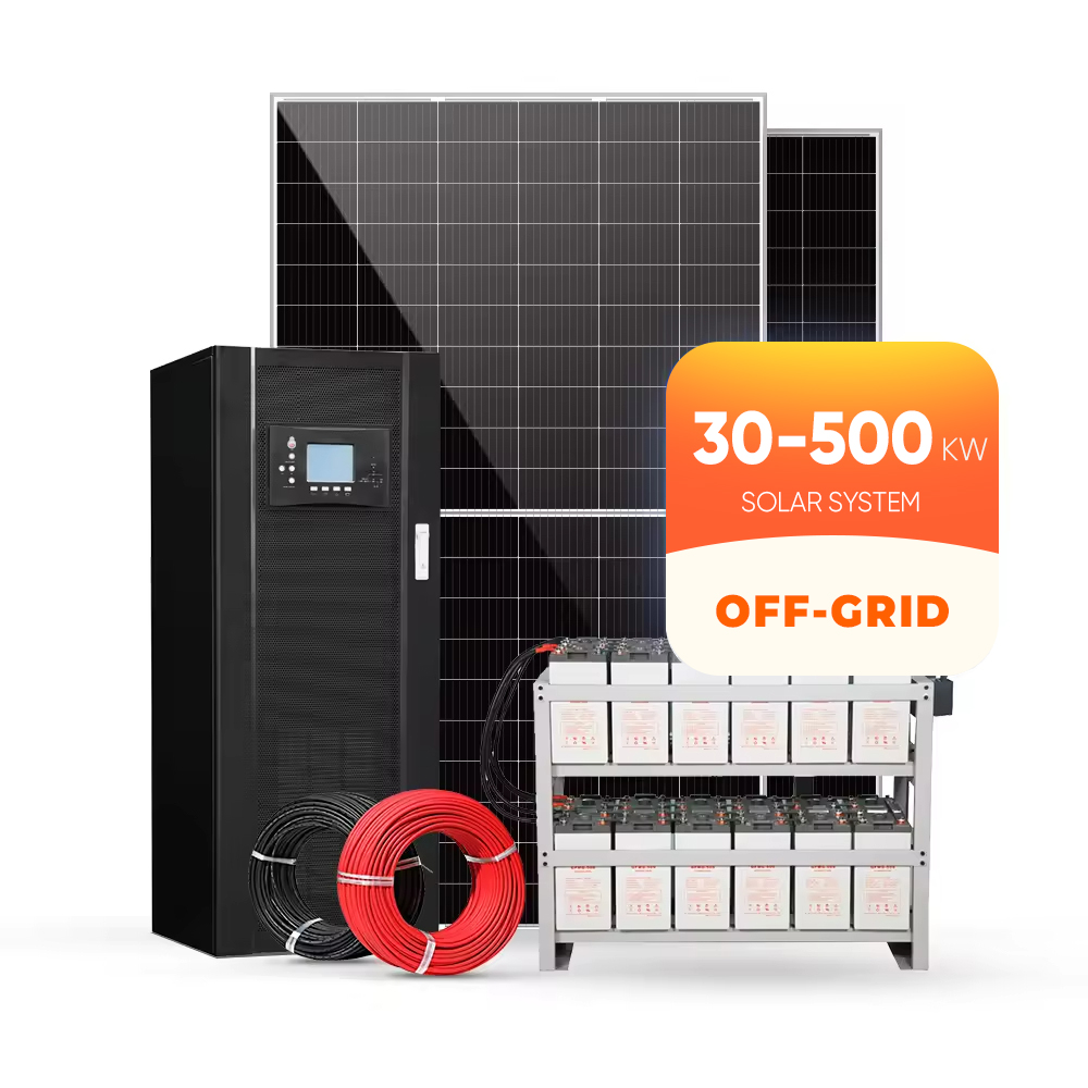 30-500KW off-grid solcellesystemer for kommersielle bedrifter